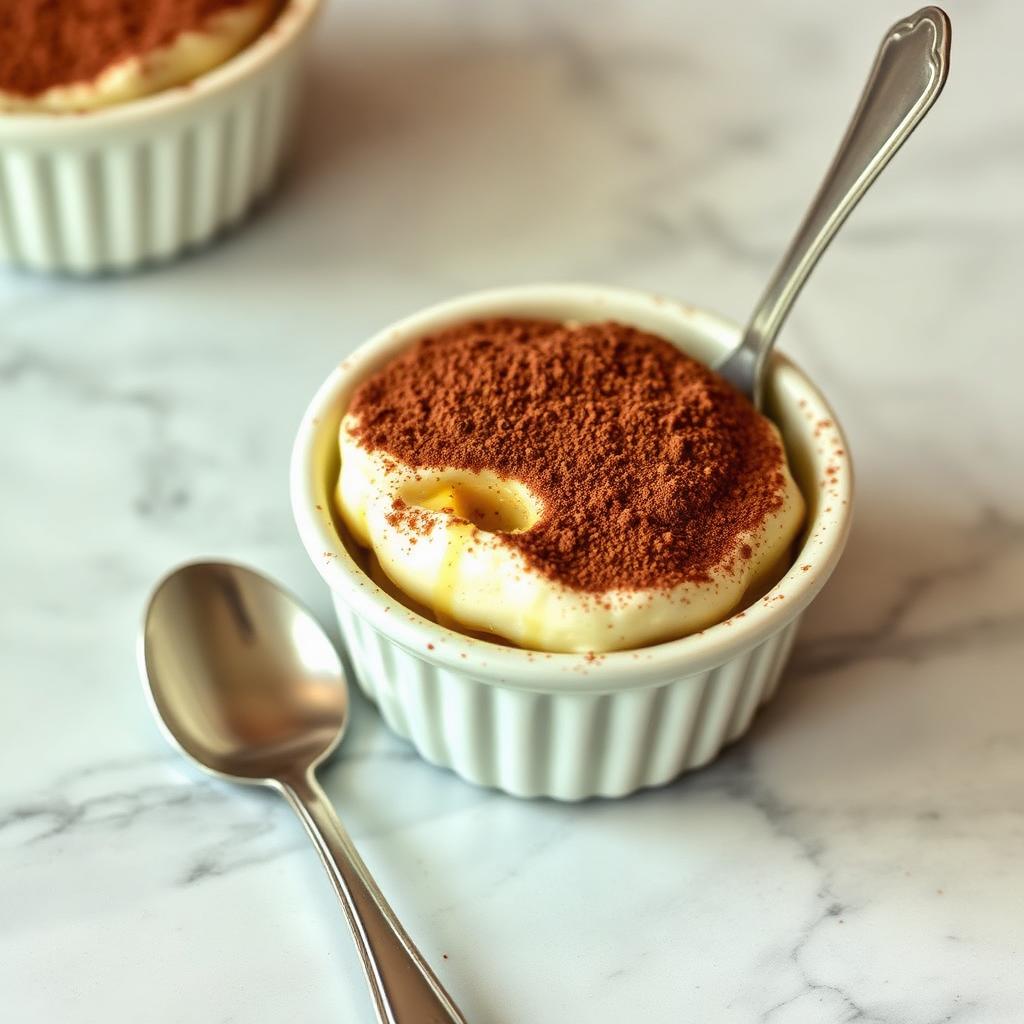 Tiramisù in een keramische bakje