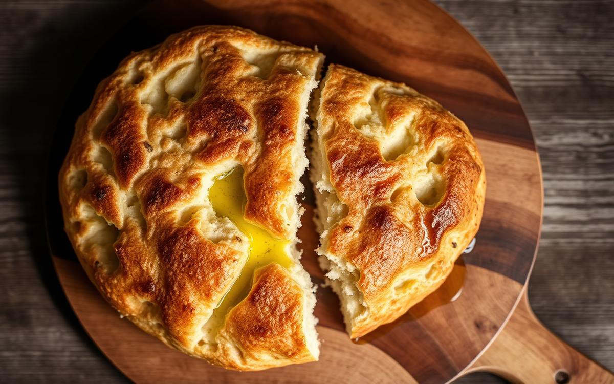 Verse focaccia met olijfolie